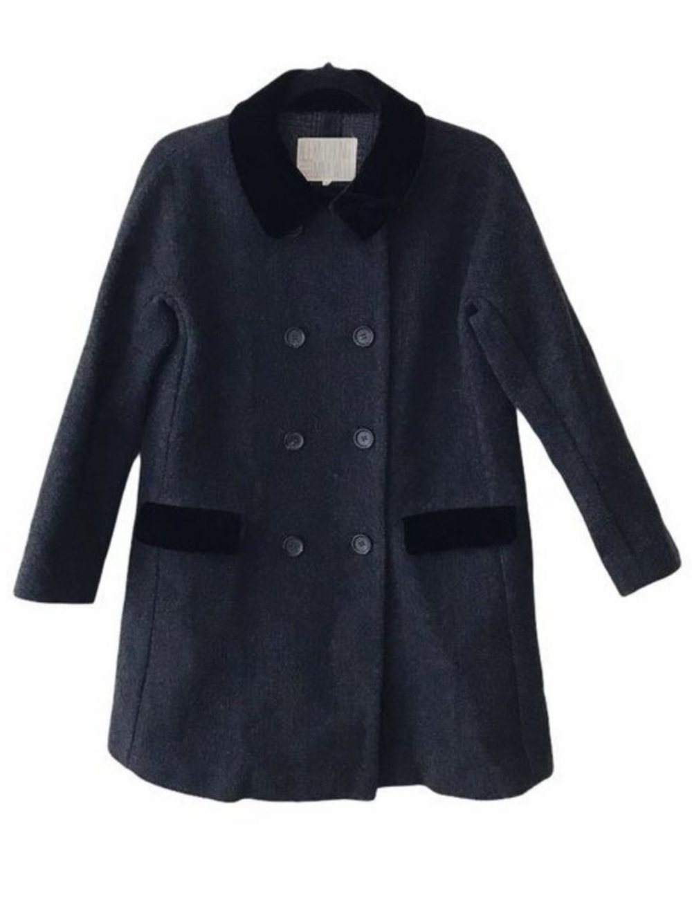Alexa Chung for Madewell Gray Lydia Wool Blend Coat US 8